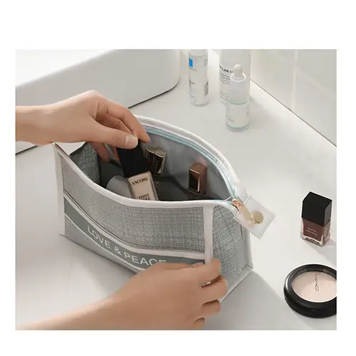 BEARKY Women's Portable Wholesale Travel Beauty Waterproof Zipper Makeup Bag